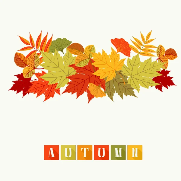 Background With Autumn Leaves — Stock Vector