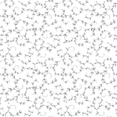 Kırılgan yaprakları sanat Seamless Modeli satır