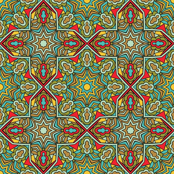 Arabic Seamless Pattern Stained Glass Style — Stock Vector