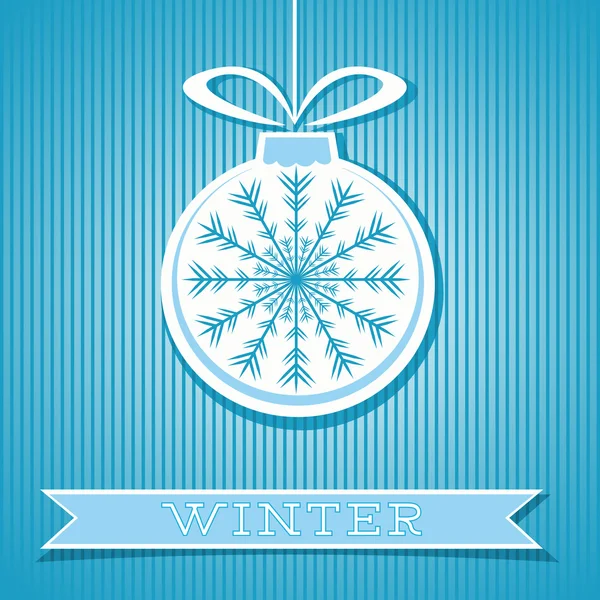 Diseño de tarjetas con Navidad Bauble Concepto de invierno — Vector de stock