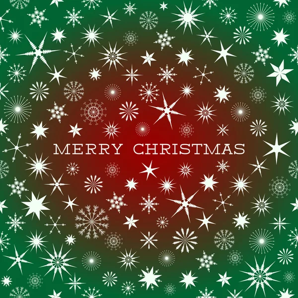 Joyeux Noël carte avec flocons de neige — Image vectorielle