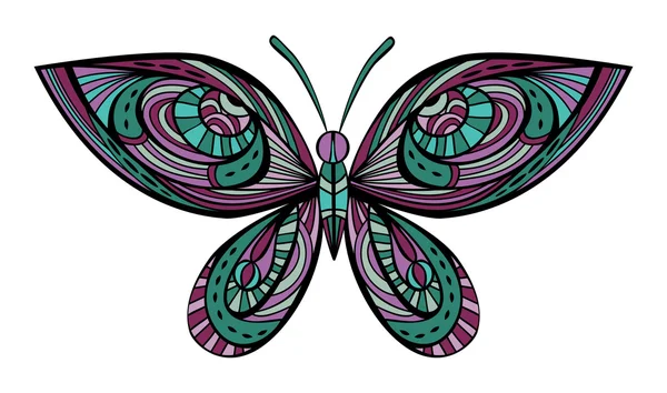 Vintage kleuren abstracte Butterfly — Stockvector