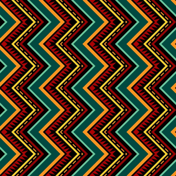 Verticale Zigzag Tribal naadloze patroon — Stockvector