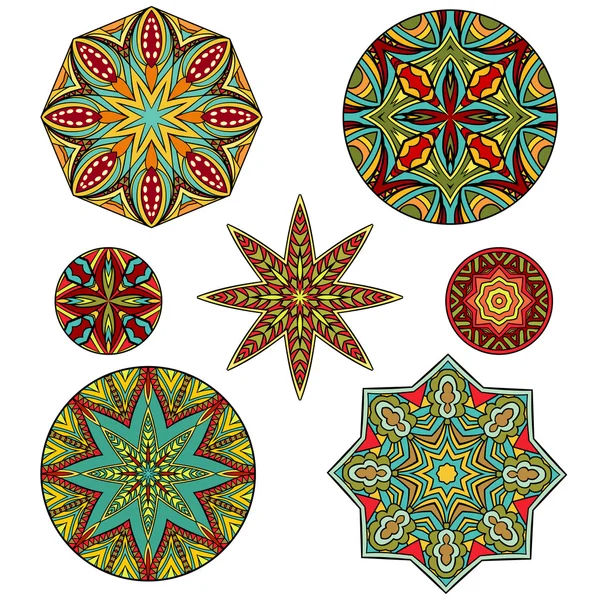 Set Of Ornate Ethnic Forms — Stock Vector