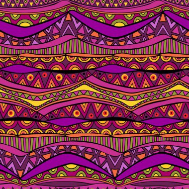 Purple Colors Ethnic Seamless Ornament
