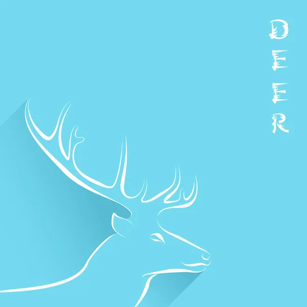 Background With Head Of Deer — Wektor stockowy