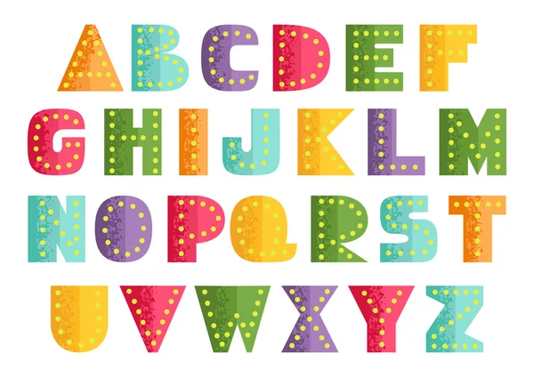 Parlak tasarlamak alfabesi — Stok Vektör