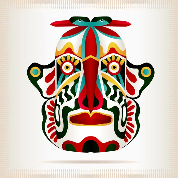 Máscara de estilo nativo indio americano — Vector de stock