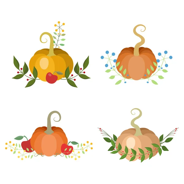 Pumpkins Holiday Decorations — Stock Vector