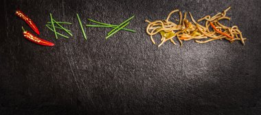 Karanlık Asya gıda arka plan