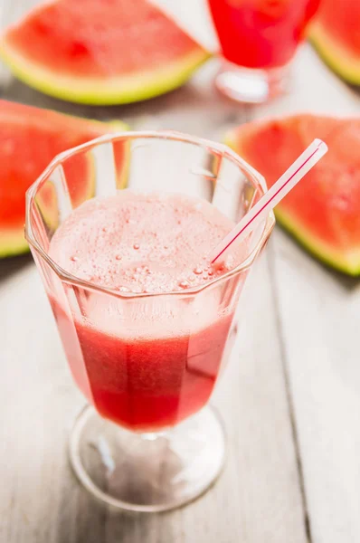 Glas vattenmelon smoothie — Stockfoto