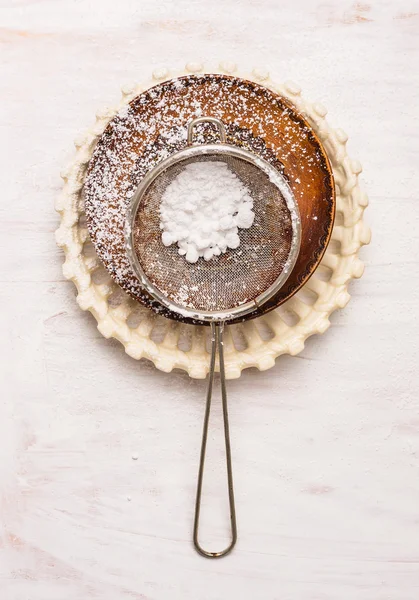 Old powdered sugar sifter spoon — Stock Photo, Image