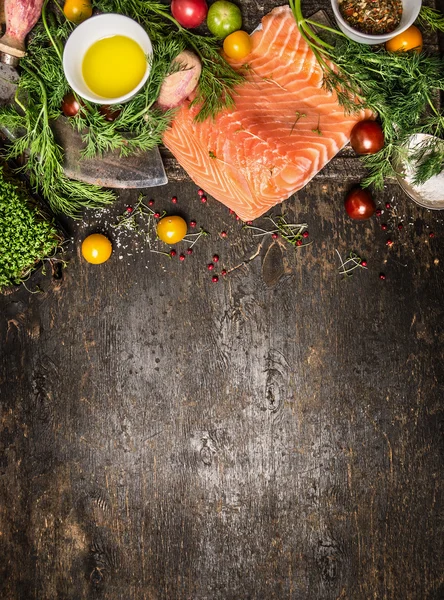 Delicious salmon fillet — Stock Photo, Image