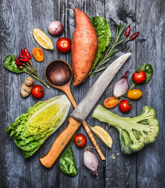 Fresh vegetable ingredients — Stock Photo, Image