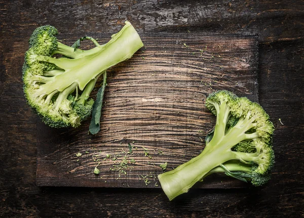 Halves of fresh broccoli — Stock Photo, Image