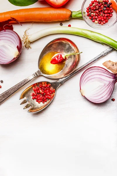 Latar belakang makanan sehat — Stok Foto