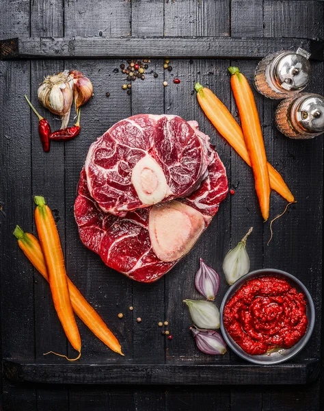 Mięso plastry Cholewka cielęciny — Zdjęcie stockowe