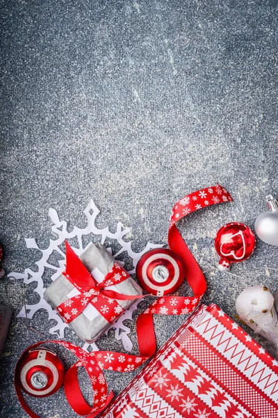 Fundo de Natal com caixas de presente — Fotografia de Stock