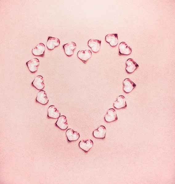 Corazón de cristal rosa — Foto de Stock