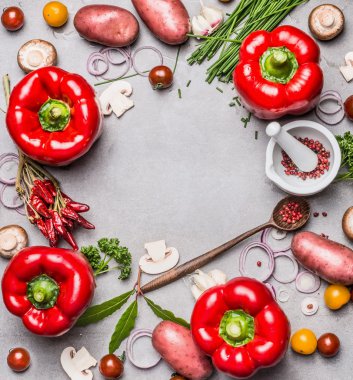 Çeşitli sebze ve baharatlar