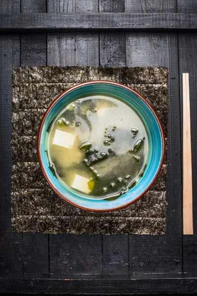 Miso soup in bowl — Stock Photo, Image