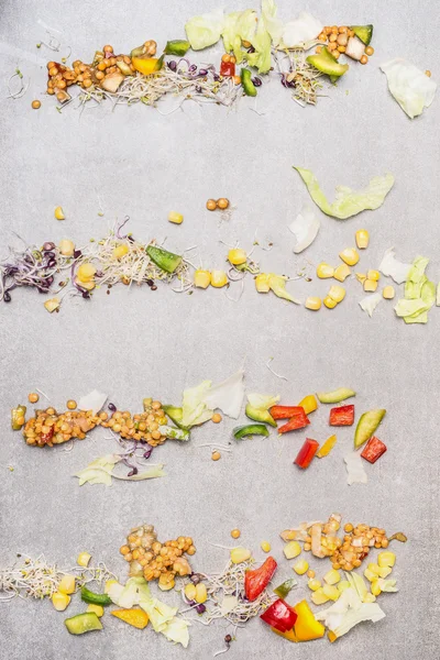 Zutaten für vegetarischen Salat — Stockfoto