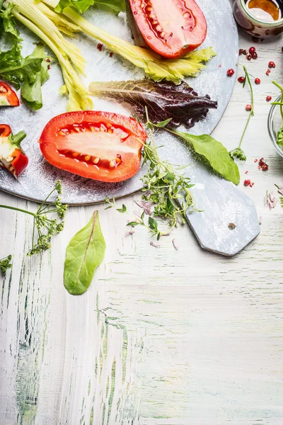 Čerstvé ingredience pro salát — Stock fotografie