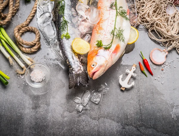 Fresh raw fishes — Stock Photo, Image