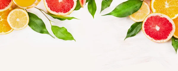 Рамка из цитрусовых фруктов — стоковое фото