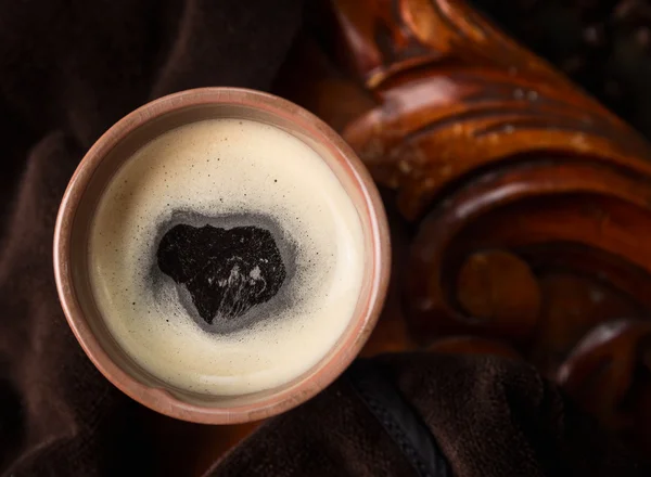Copo de café com forma de coração — Fotografia de Stock