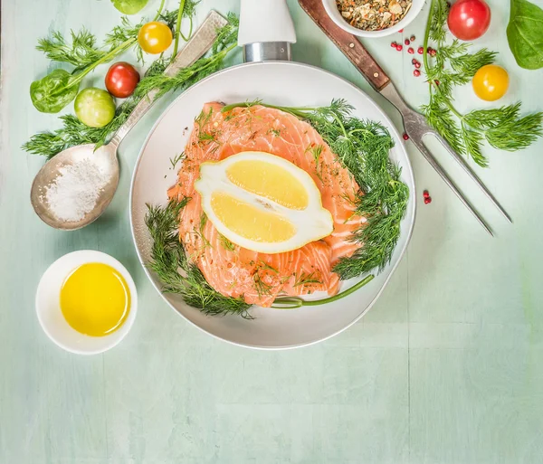 Filete de salmón crudo — Foto de Stock