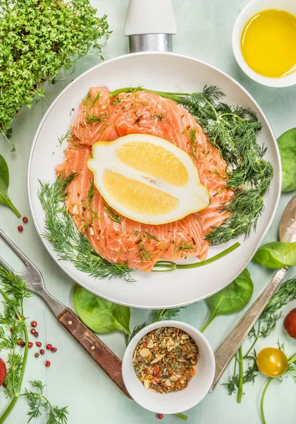 Filete de salmón crudo — Foto de Stock