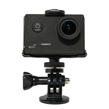 Eylem Kamerası beyaz arkaplanda izole edildi