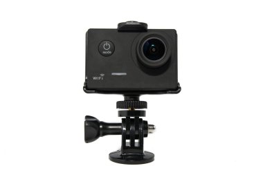 Eylem Kamerası beyaz arkaplanda izole edildi