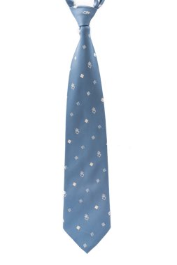 İş boyun kravat ipek beyaz arka plan üzerinde.