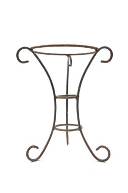 Ferforje Saksı bitkiler dekoratif vazo üç bacaklı metal stand tarafından desteklenen