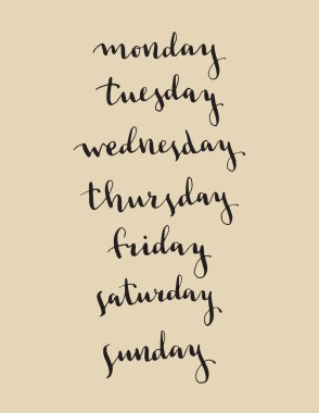 gün hafta hat metin