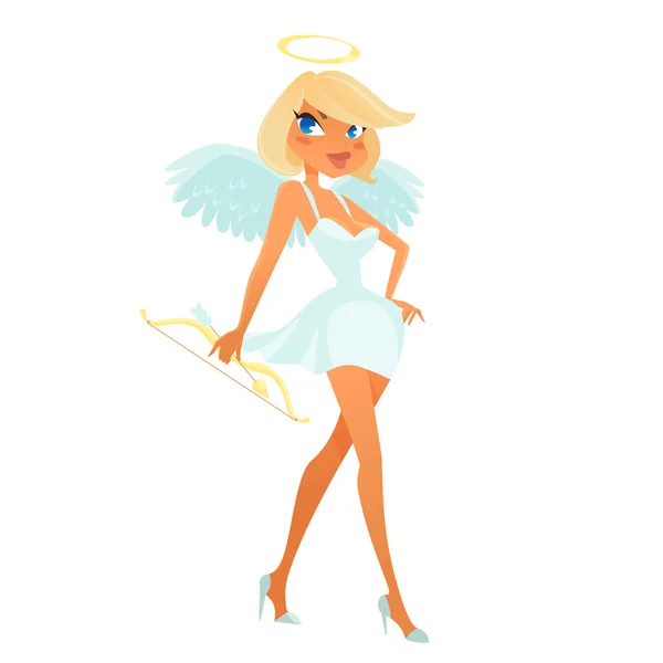 Sexy ángel mujer — Vector de stock