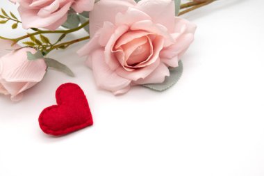 Sevgililer Günü Kırmızı Kalp Tatil kartı