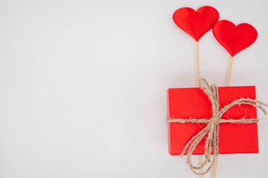 Sevgililer Günü Kırmızı Kalp Tatil kartı