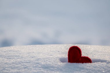 Sevgililer Günü Kırmızı Kalp Tatil kartı