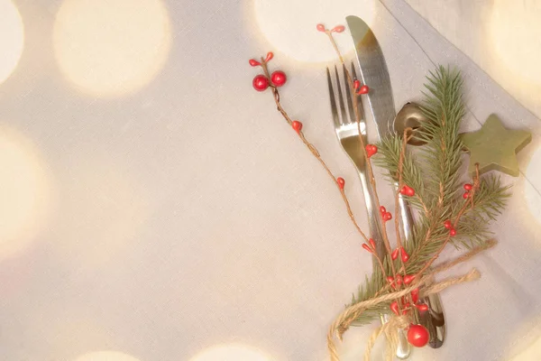 Noel Yer Ayarı Ile Şerit Yılbaşı Süsleri — Stok fotoğraf
