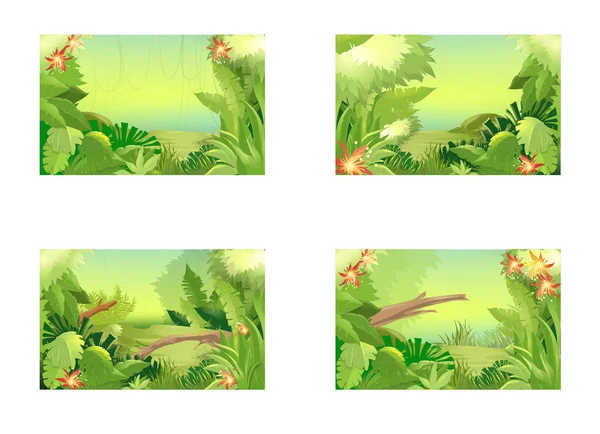 The background jungle — Stock Vector