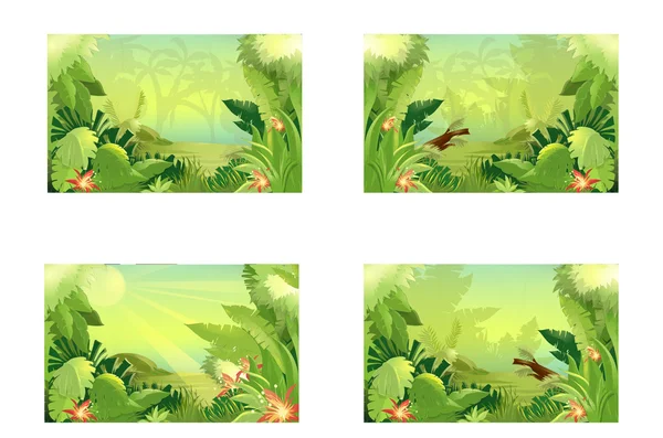 The background jungle — Stock Vector