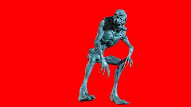 Şeytani mitolojik canavar 3D görüntüleme