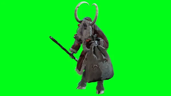 Krampus 3d render model CG — Stok fotoğraf