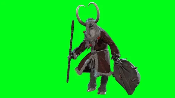 Krampus 3d renderizado modelo CG —  Fotos de Stock