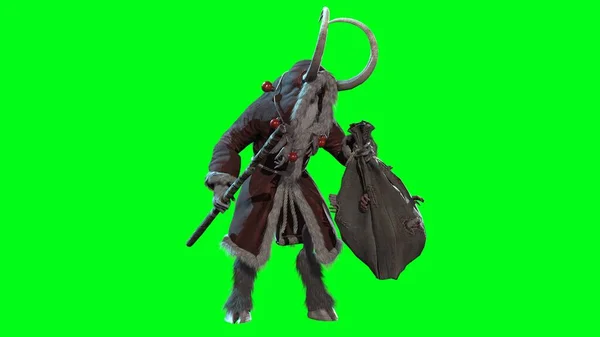 Krampus 3d render model CG Zdjęcia Stockowe bez tantiem