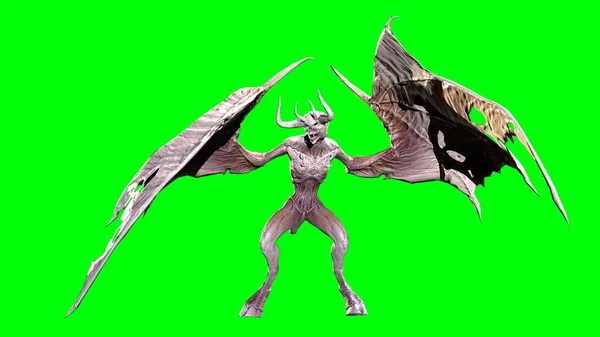 Demon mythic monster 3D render — стоковое фото