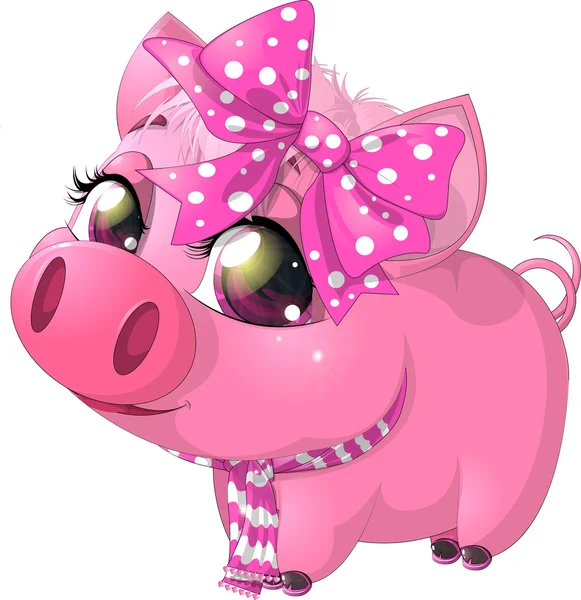 Glamour pig — Stock Vector